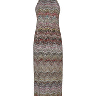 Missoni Sequin Embellished Halter Neck Long Dress