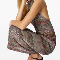 Missoni Sequin Embellished Halter Neck Long Dress