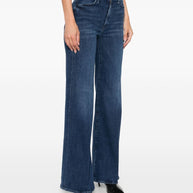 Mother The Hustler Roller Sneak Denim Jeans - Blue