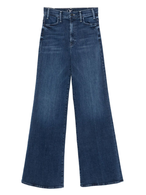 Mother The Hustler Roller Sneak Denim Jeans - Blue