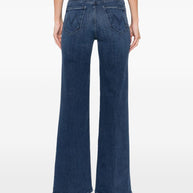Mother The Hustler Roller Sneak Denim Jeans - Blue