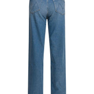 Mother The Spinner Zip Sneak Denim Jeans  - Clear Blue