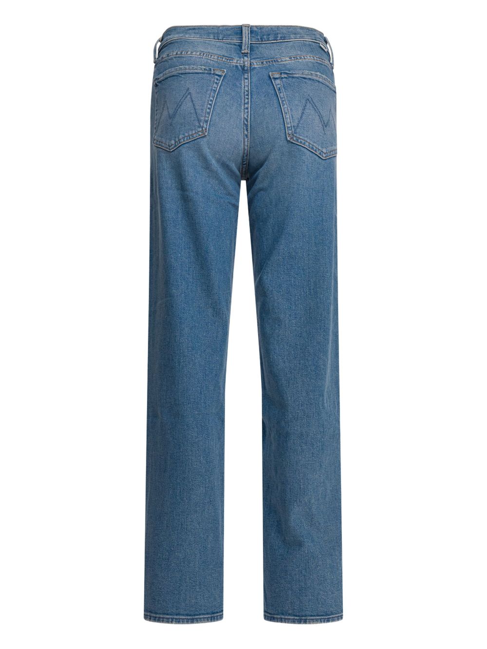 Mother The Spinner Zip Sneak Denim Jeans  - Clear Blue