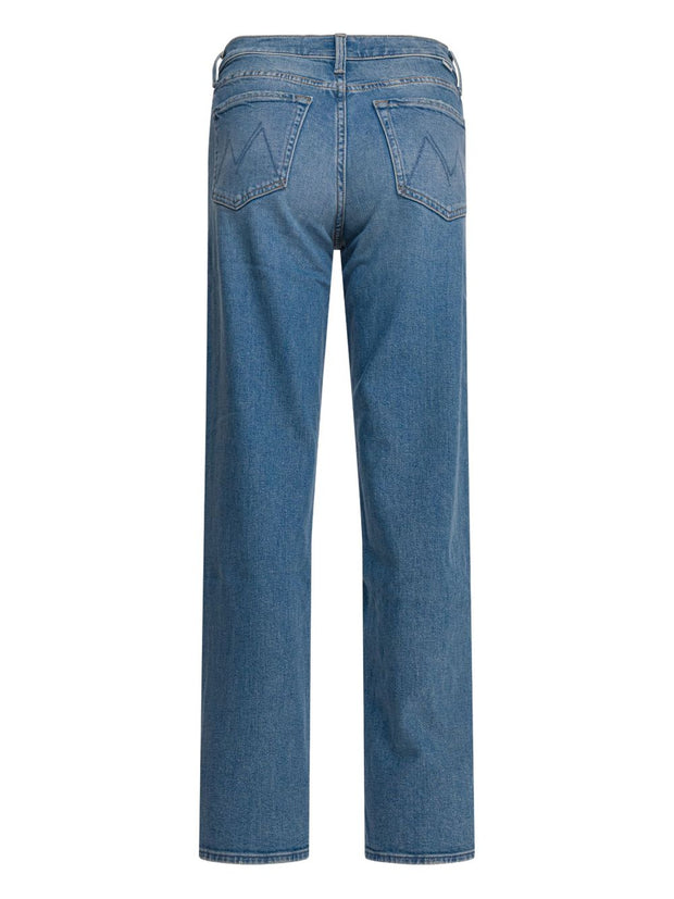 Mother The Spinner Zip Sneak Denim Jeans  - Clear Blue