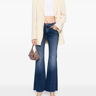 Mother Lil Doozy Fray Denim Jeans - Blue