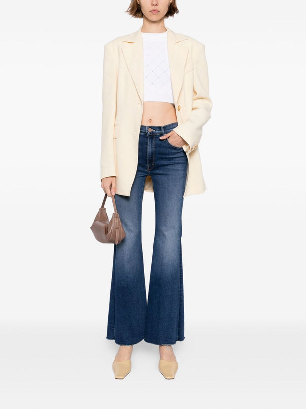 Mother Lil Doozy Fray Denim Jeans - Blue