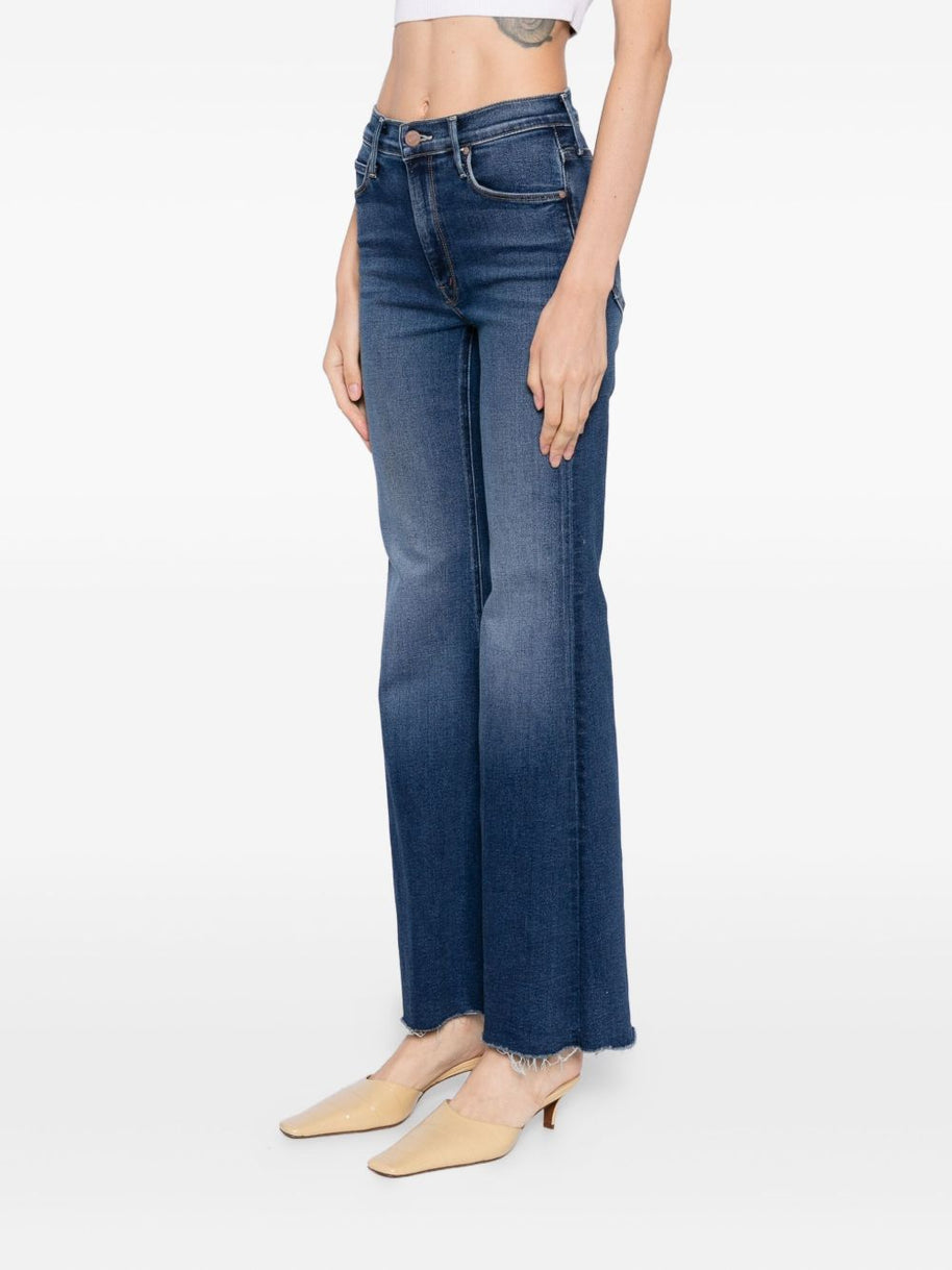 Mother Lil Doozy Fray Denim Jeans - Blue