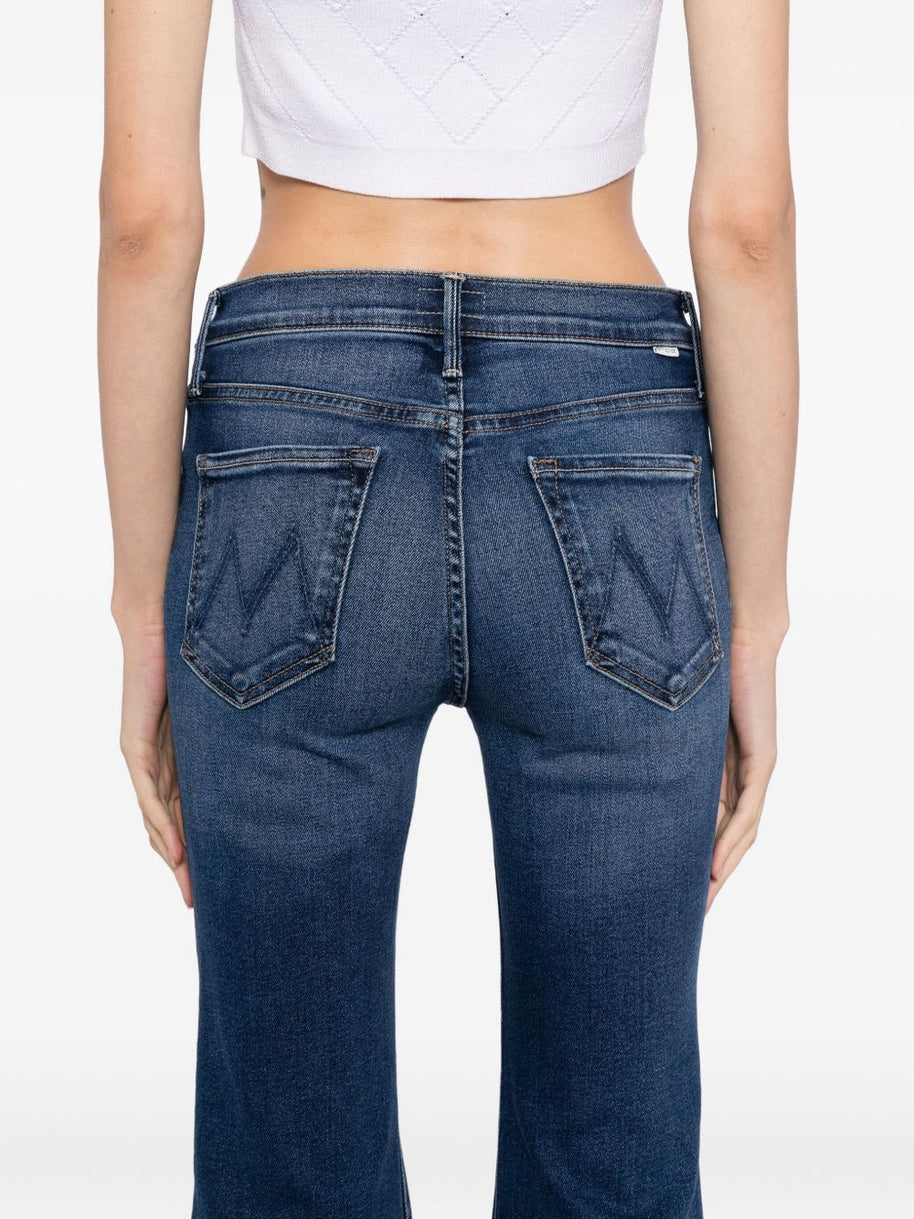Mother Lil Doozy Fray Denim Jeans - Blue