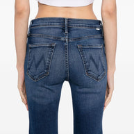 Mother Lil Doozy Fray Denim Jeans - Blue