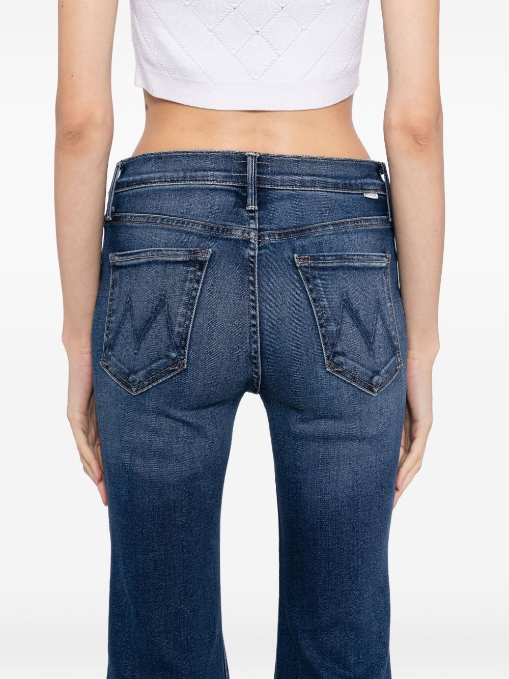 Mother Lil Doozy Fray Denim Jeans - Blue