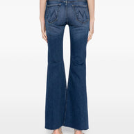 Mother Lil Doozy Fray Denim Jeans - Blue