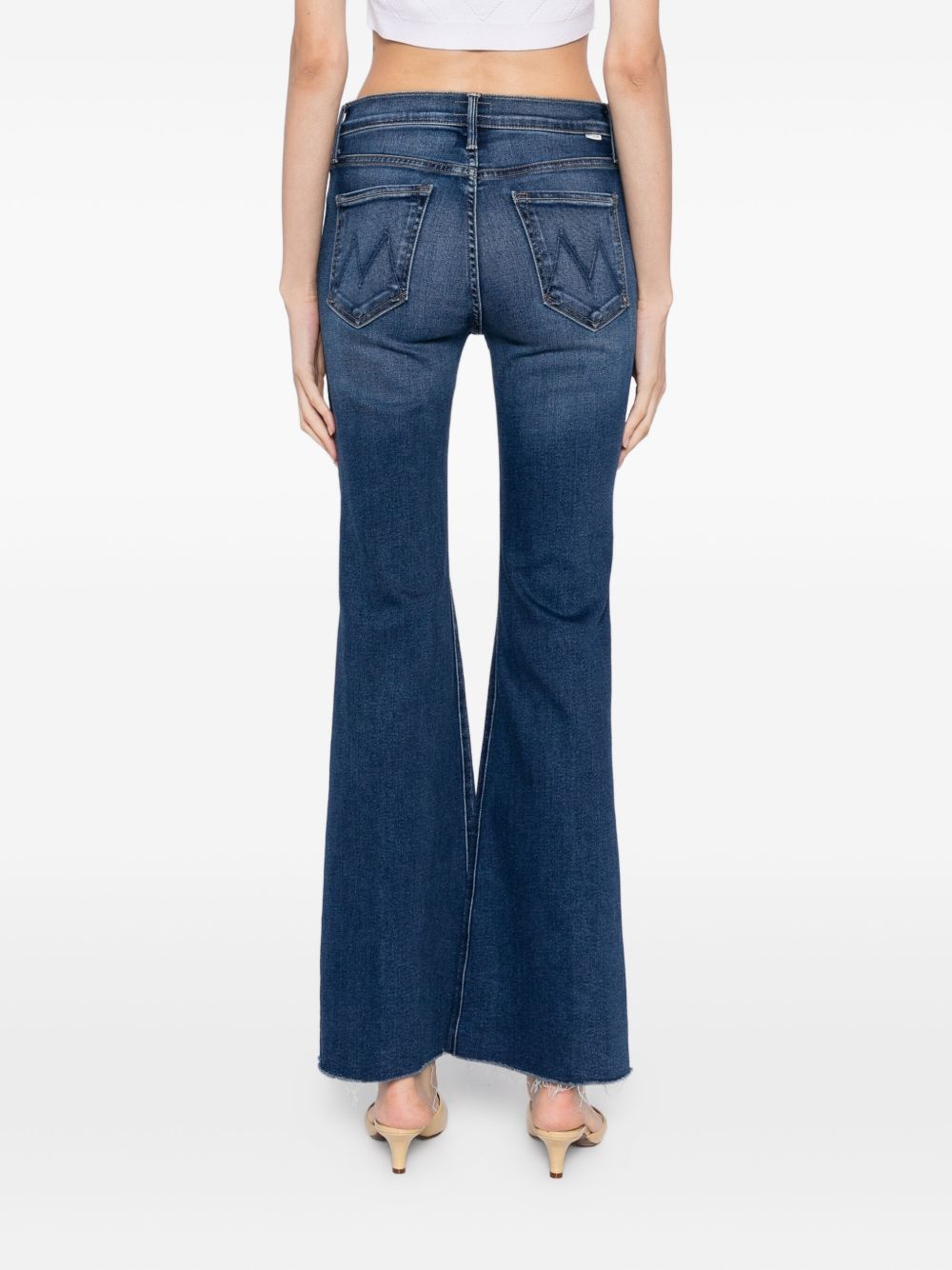 Mother Lil Doozy Fray Denim Jeans - Blue