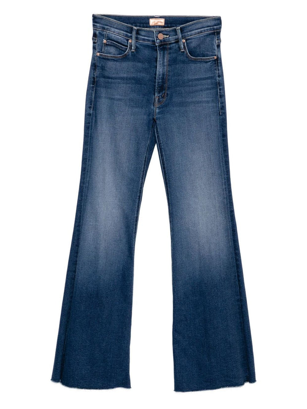 Mother Lil Doozy Fray Denim Jeans - Blue
