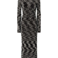 Missoni High Neck Wool Blend Long Dress