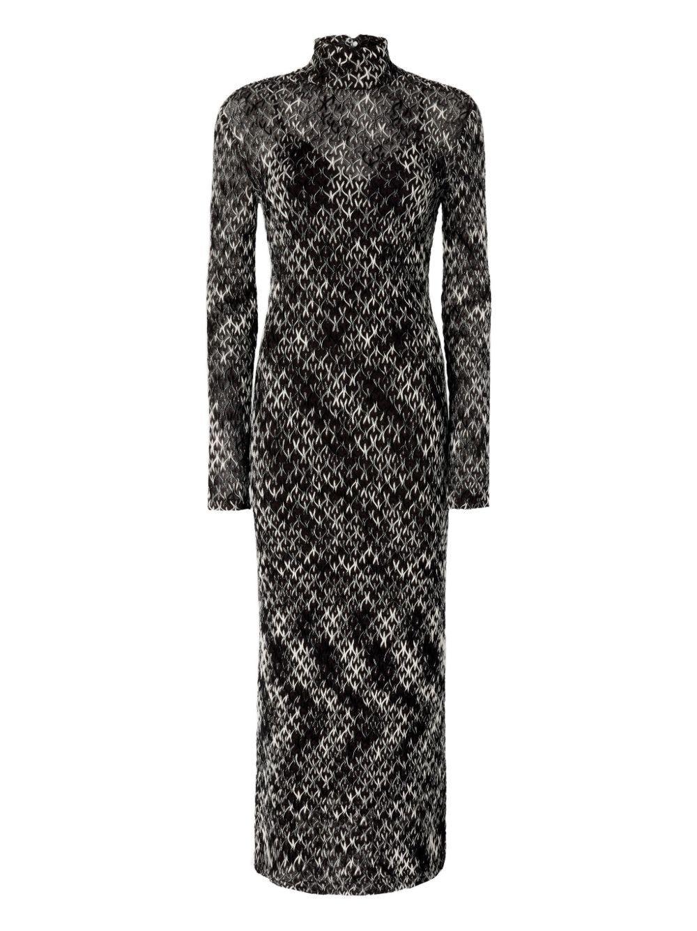 Missoni High Neck Wool Blend Long Dress