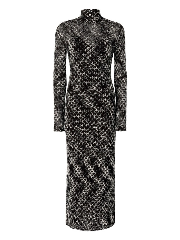 Missoni High Neck Wool Blend Long Dress