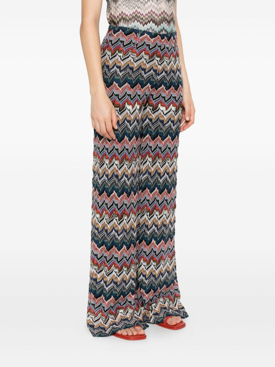 Missoni Wool Blend Wide Leg Trousers
