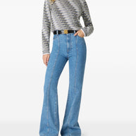 Missoni Cotton And Wool Blend Striped Sweater - Grey