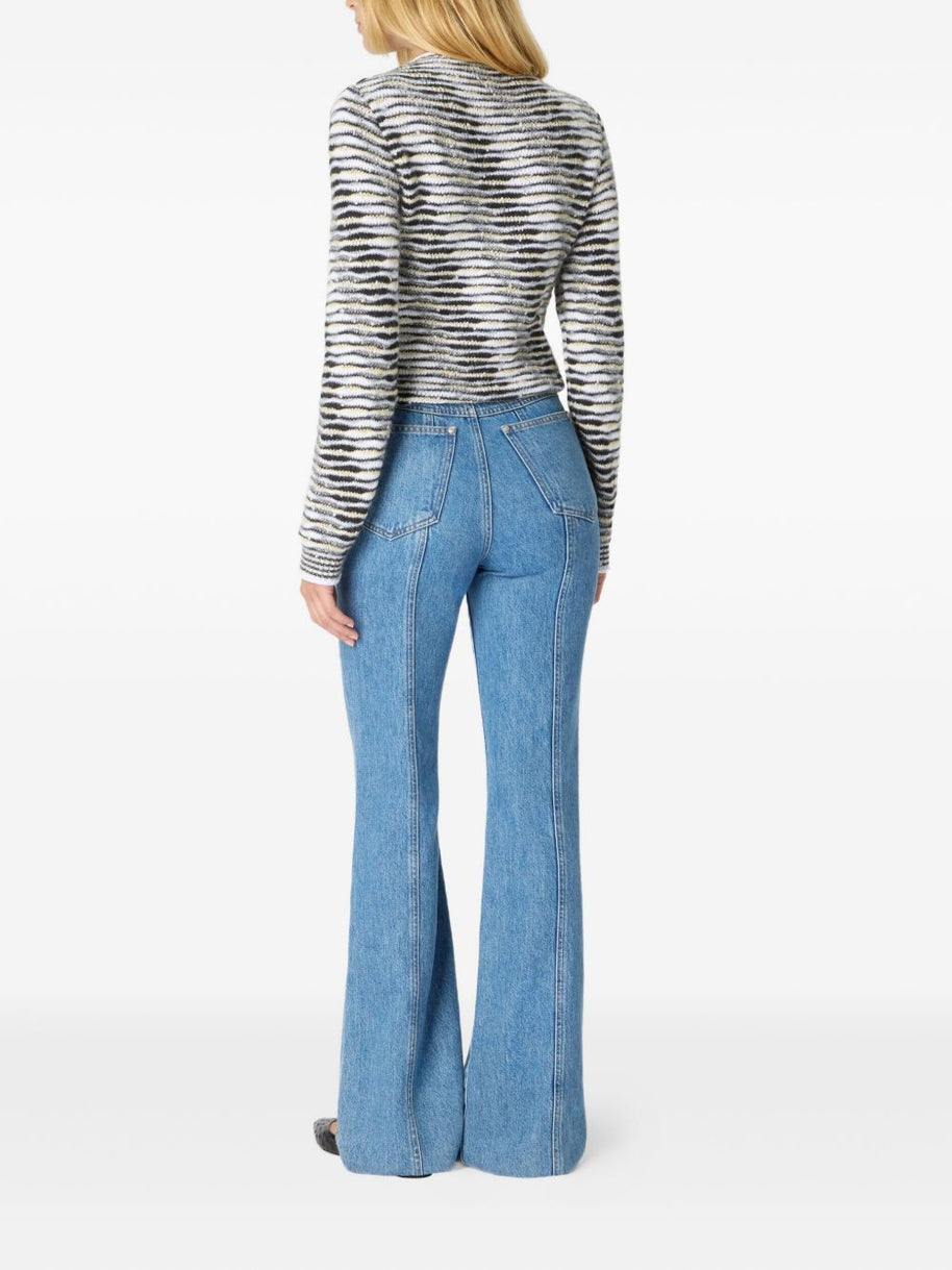 Missoni Cotton And Wool Blend Striped Sweater - Grey