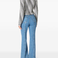 Missoni Cotton And Wool Blend Striped Sweater - Grey