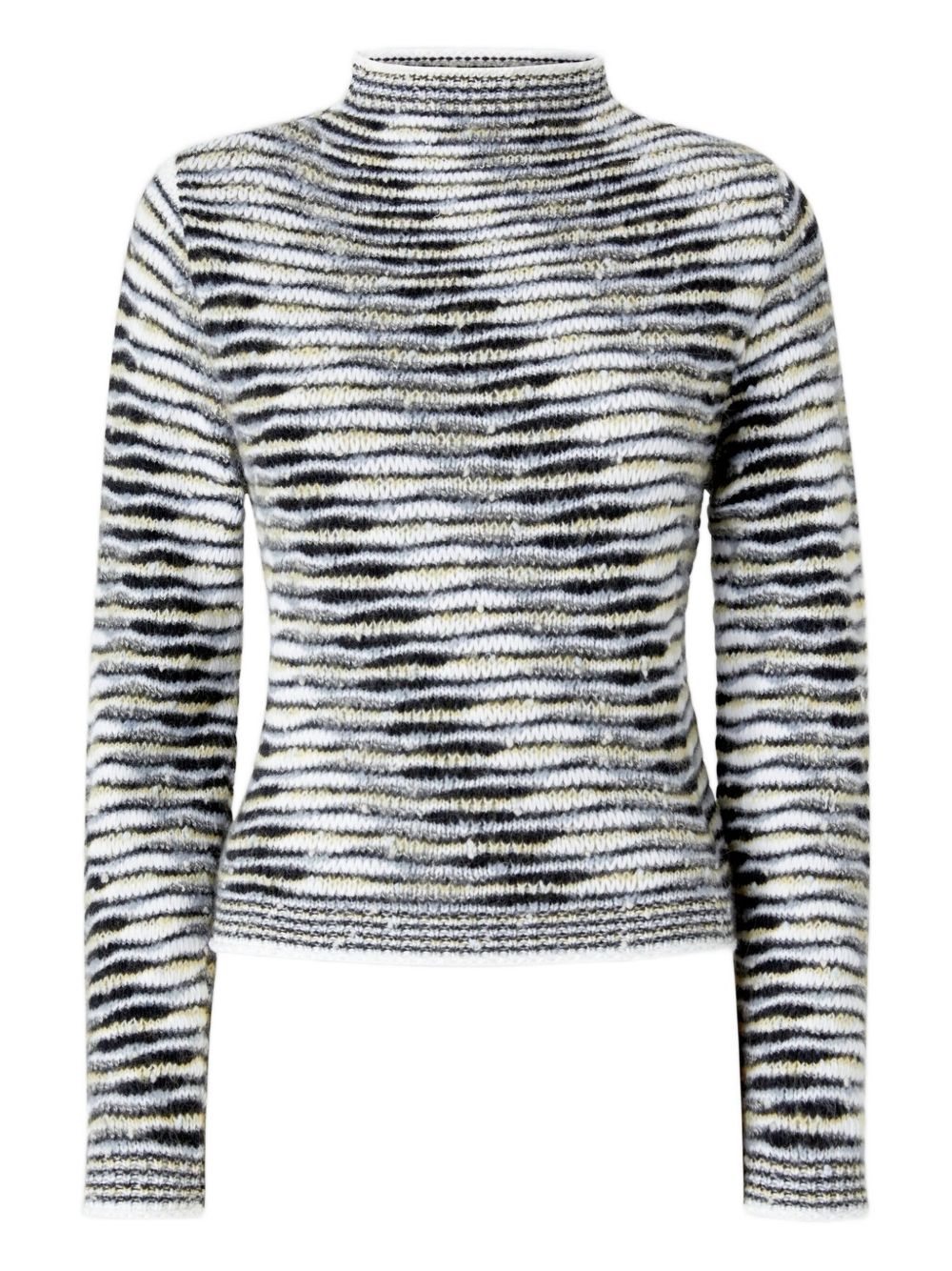 Missoni Cotton And Wool Blend Striped Sweater - Grey