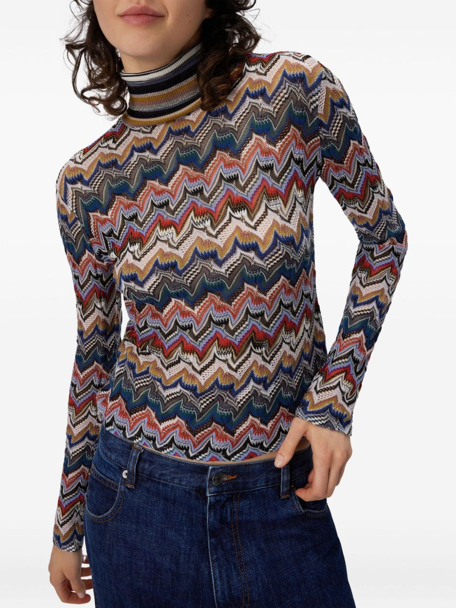 Missoni Wool Blend Roll-neck Sweater