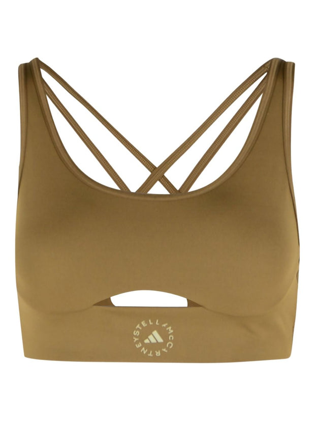Adidas By Stella McCartney Logo Sports Bra - Brown