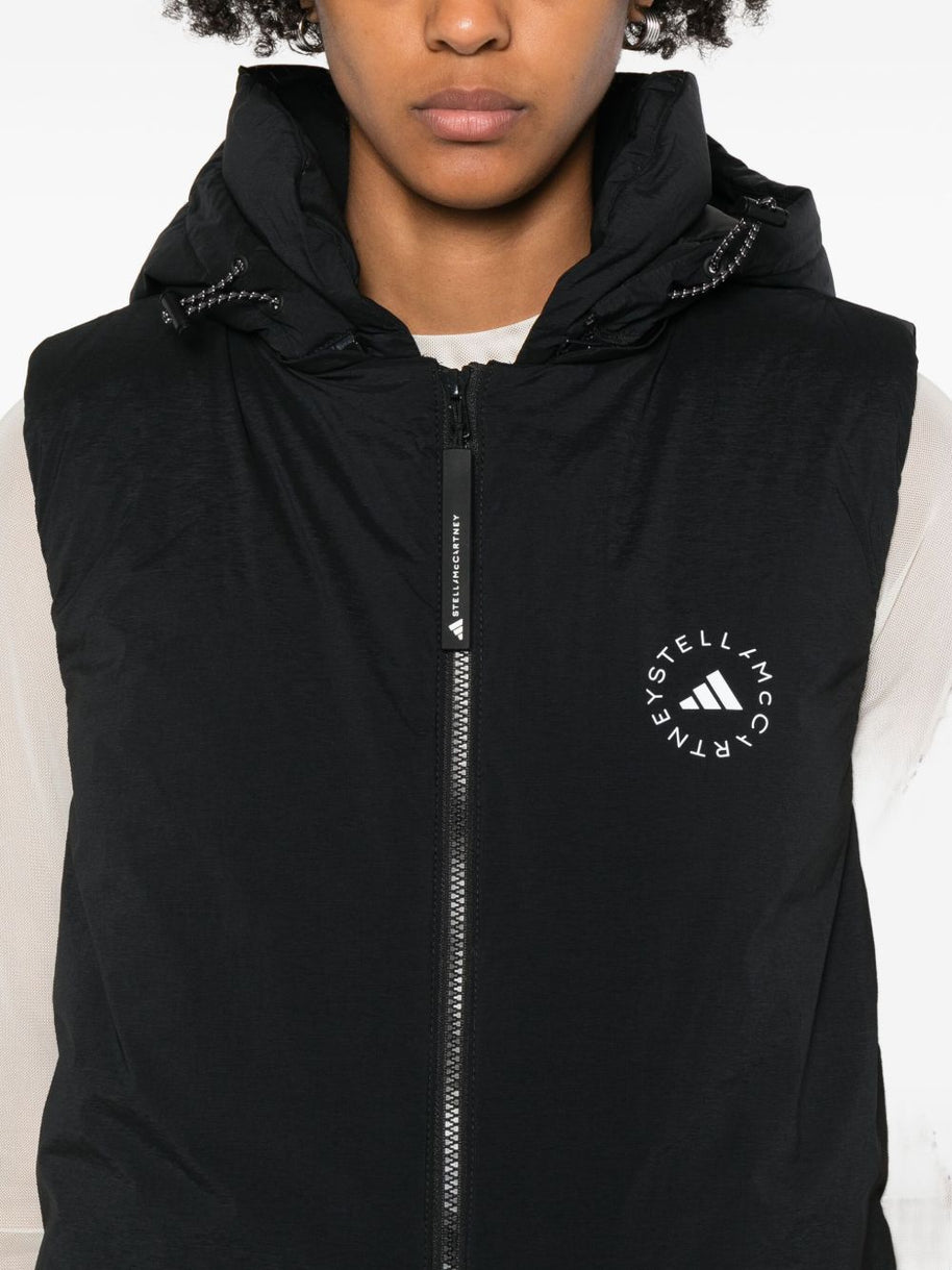 Adidas By Stella McCartney Hooded Vest - Black