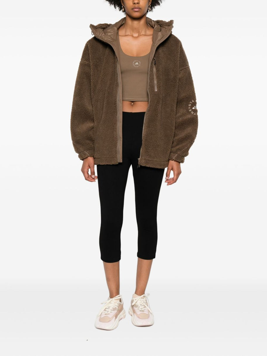 Adidas By Stella McCartney Hooded Track Jacket - Brown