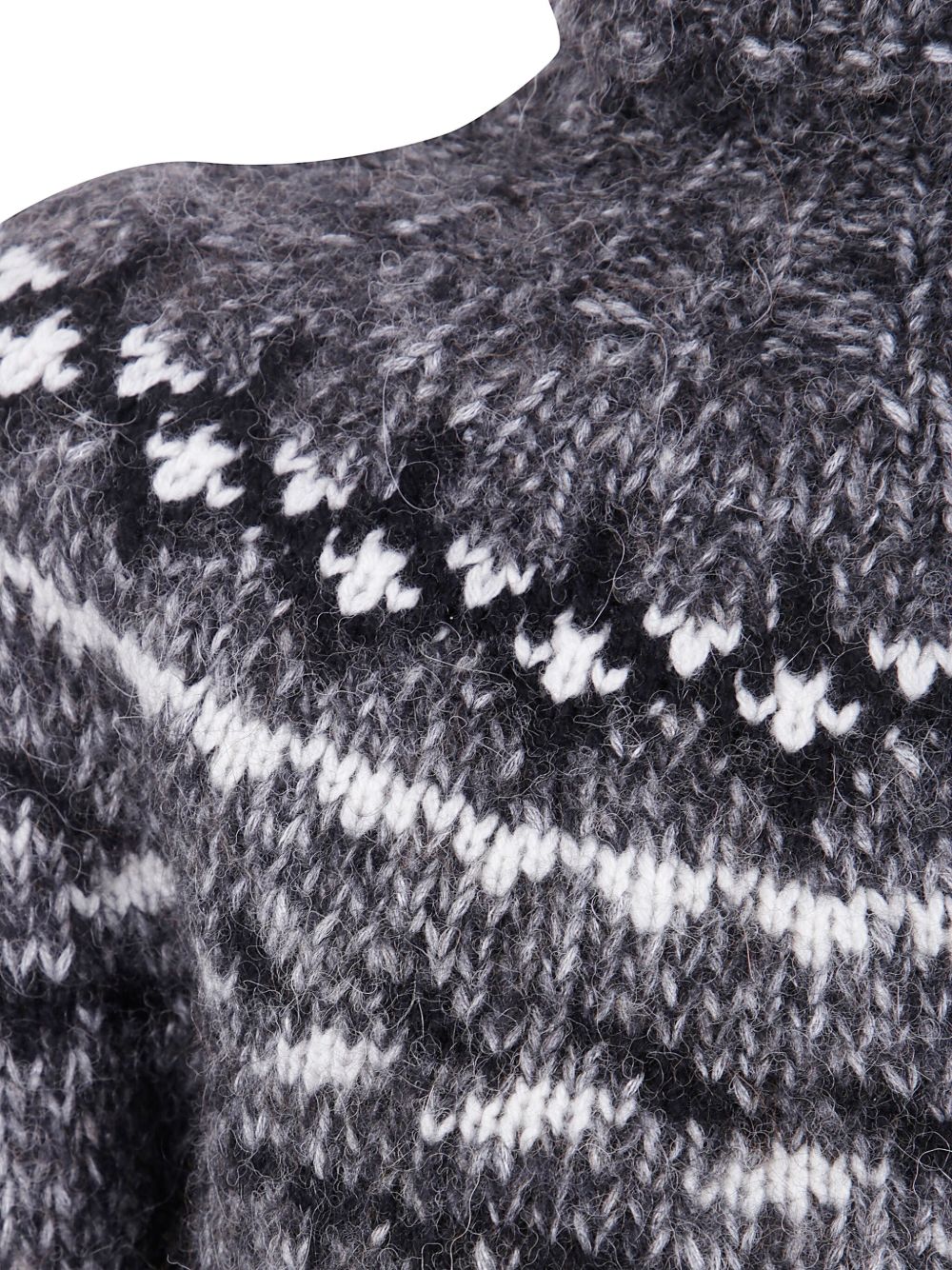 Parosh High Neck Wool Blend Sweater - Grey