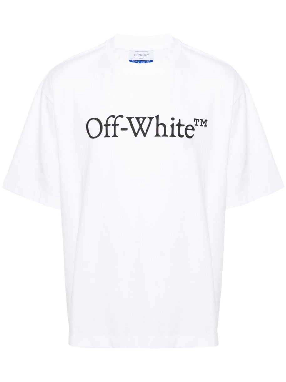 Off White Big Bookish Cotton T-shirt - White