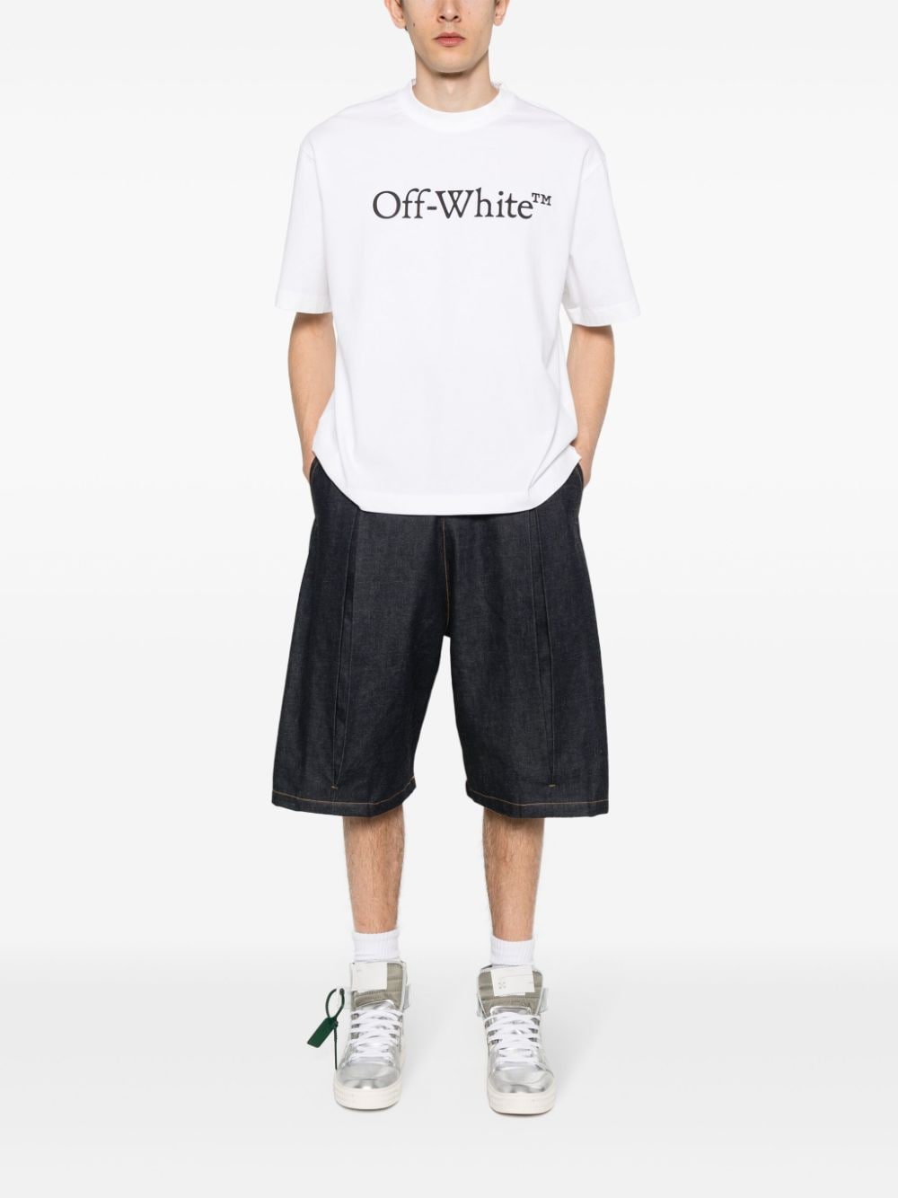 Off White Big Bookish Cotton T-shirt - White