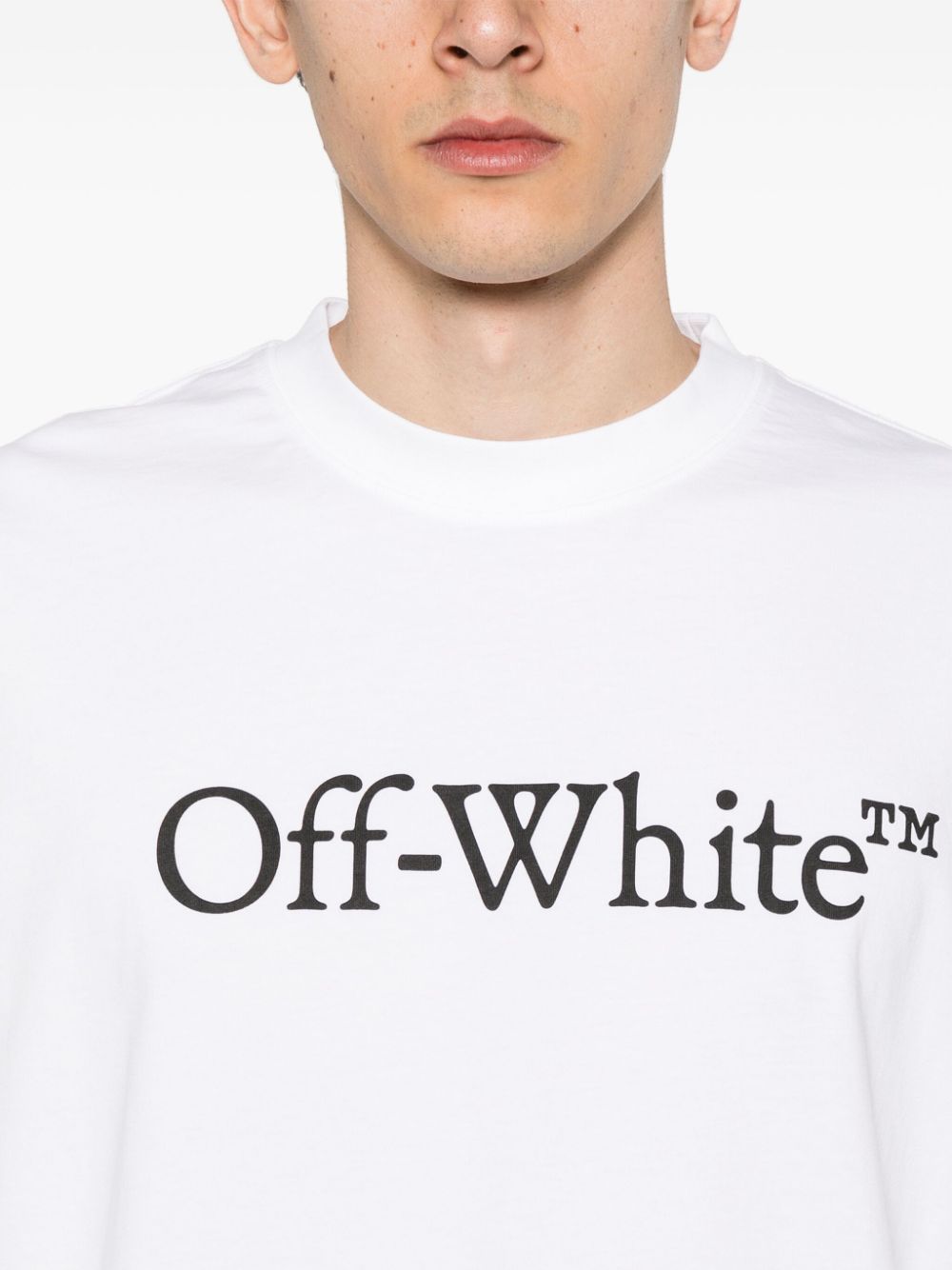 Off White Big Bookish Cotton T-shirt - White