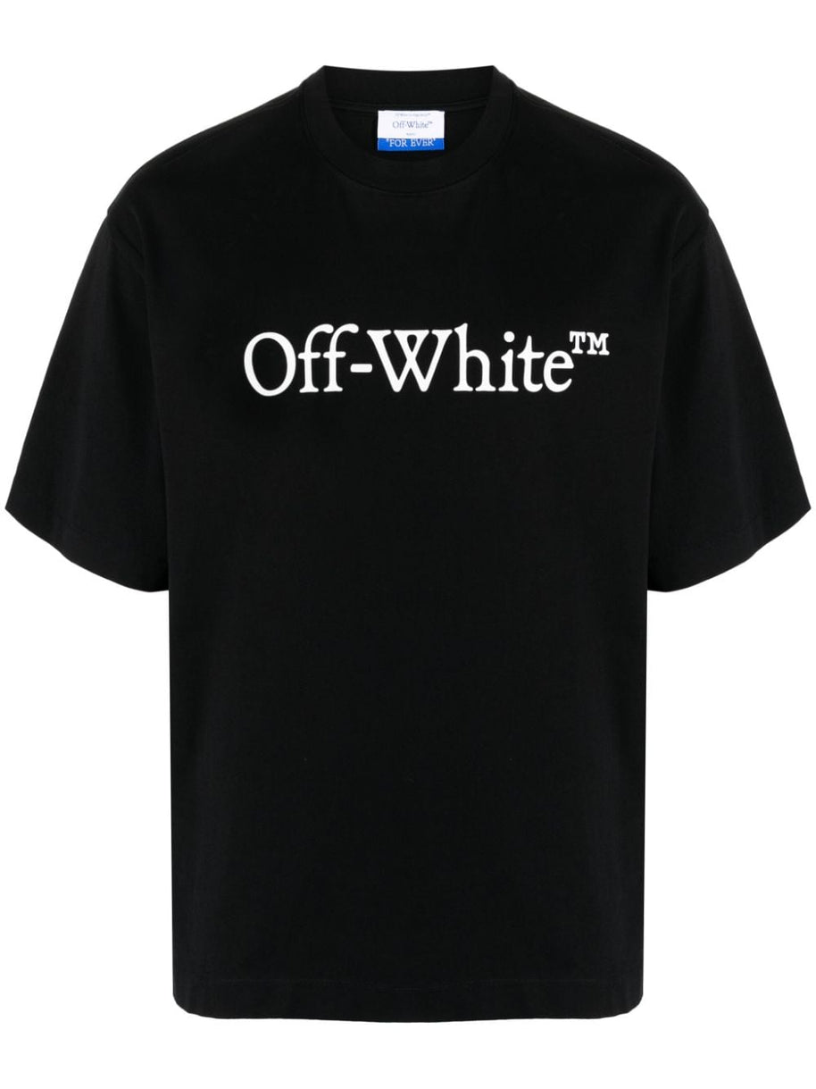Off White Big Bookish Cotton T-shirt - Black