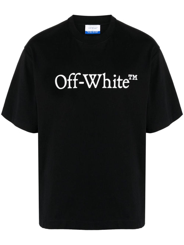 Off White Big Bookish Cotton T-shirt - Black