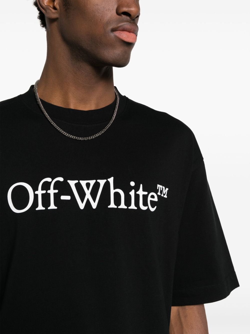 Off White Big Bookish Cotton T-shirt - Black
