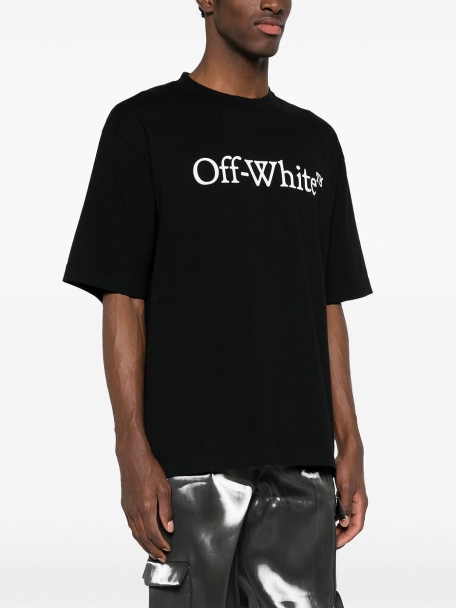 Off White Big Bookish Cotton T-shirt - Black