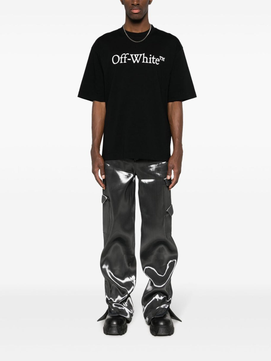 Off White Big Bookish Cotton T-shirt - Black