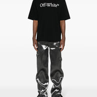 Off White Big Bookish Cotton T-shirt - Black