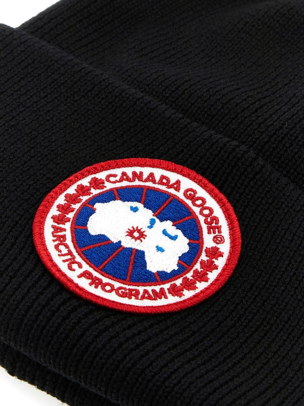 Canada Goose Logo Wool Beanie - Black