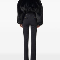Elisabetta Franchi Corset Style Faux Fur Jacket - Black