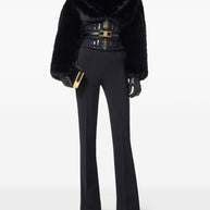 Elisabetta Franchi Flared Leg Trousers - Black