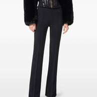 Elisabetta Franchi Flared Leg Trousers - Black