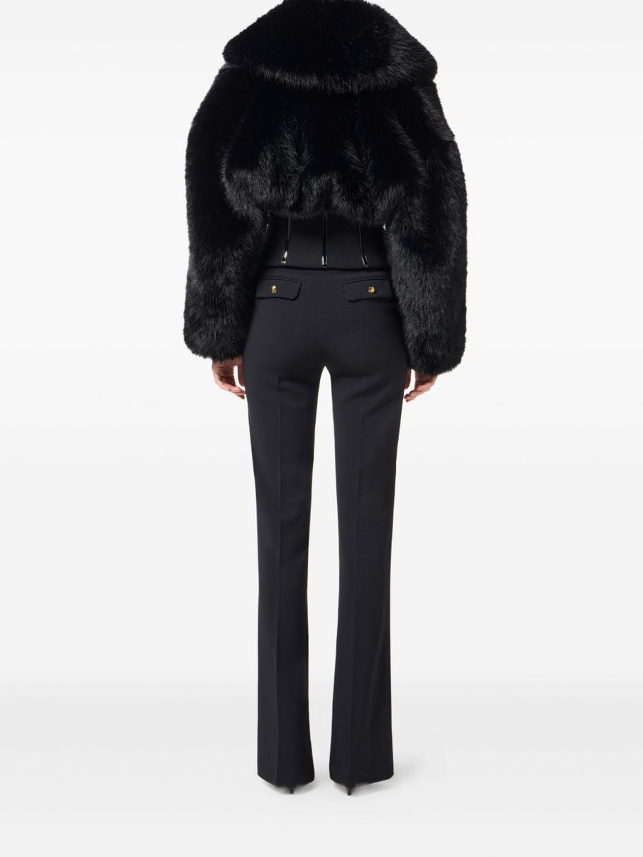 Elisabetta Franchi Flared Leg Trousers - Black