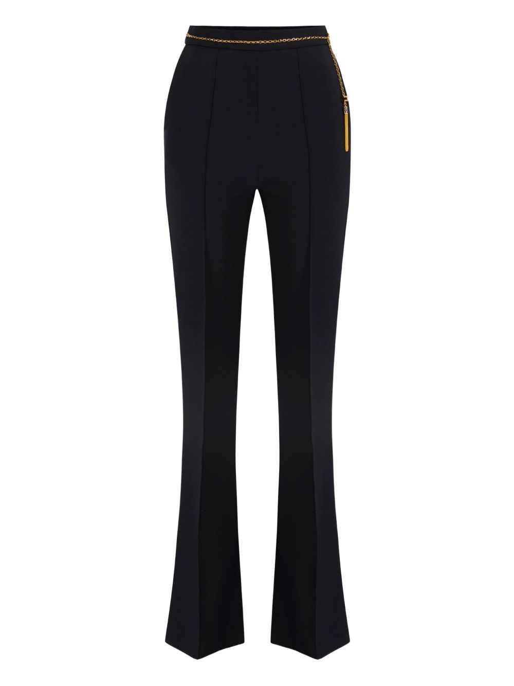 Elisabetta Franchi Flared Leg Trousers - Black
