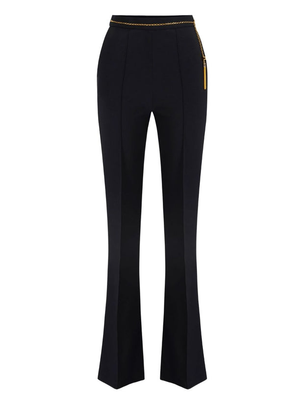 Elisabetta Franchi Flared Leg Trousers - Black