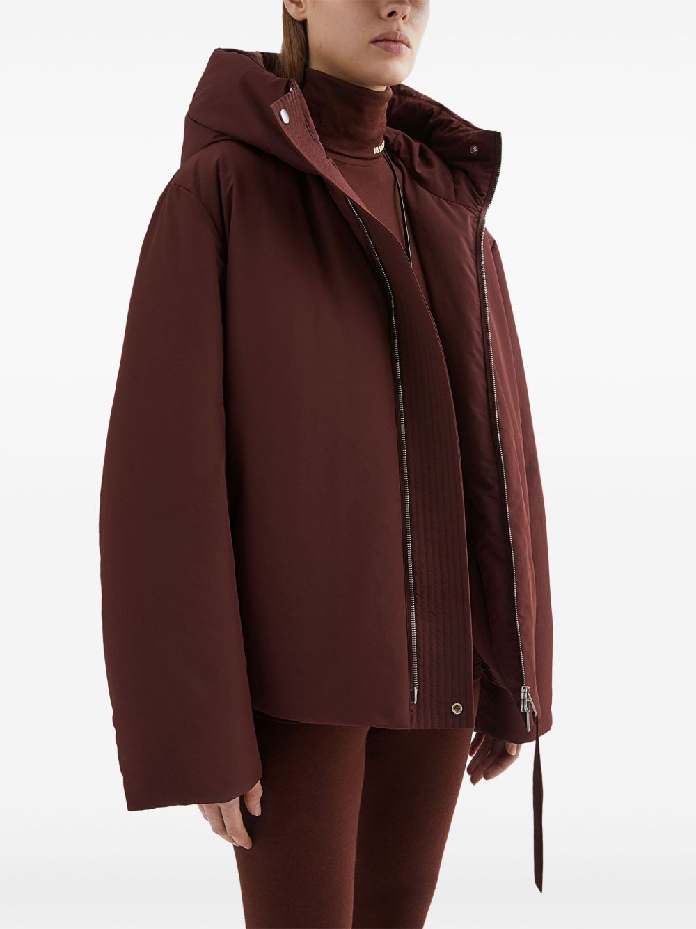 JIL SANDER PLUS Short Down Jacket - Bordeaux