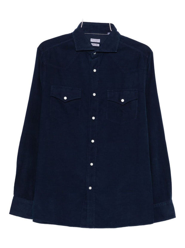 Brunello Cucinelli Cotton Shirt - Blue