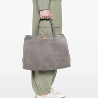 Fabiana Filippi Suede Leather Tote Bag - Grey
