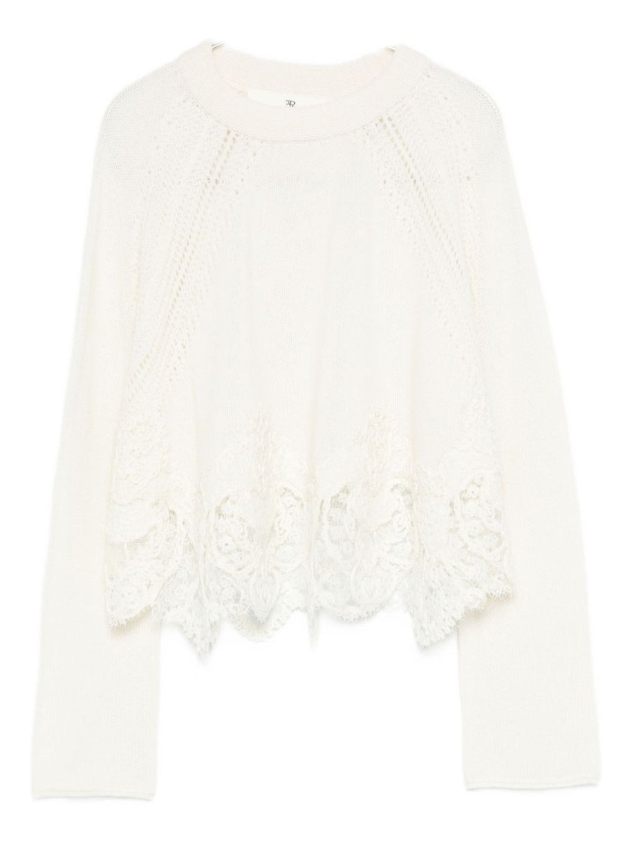 Ermanno Scervino Cashmere Crewneck Sweater - White